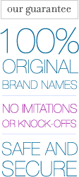 100% original brand names, no imitations or knock-offs, safe and secure