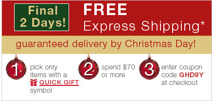 Final 2 days for guaranteed delivery by Christmas Day! Final 2 days for guaranteed delivery by Christmas Day!