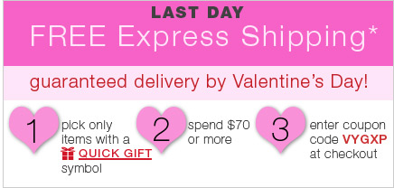FREE Express Shipping guaranteed delivery by Valentine's Day! FREE Express Shipping guaranteed delivery by Valentine's Day!