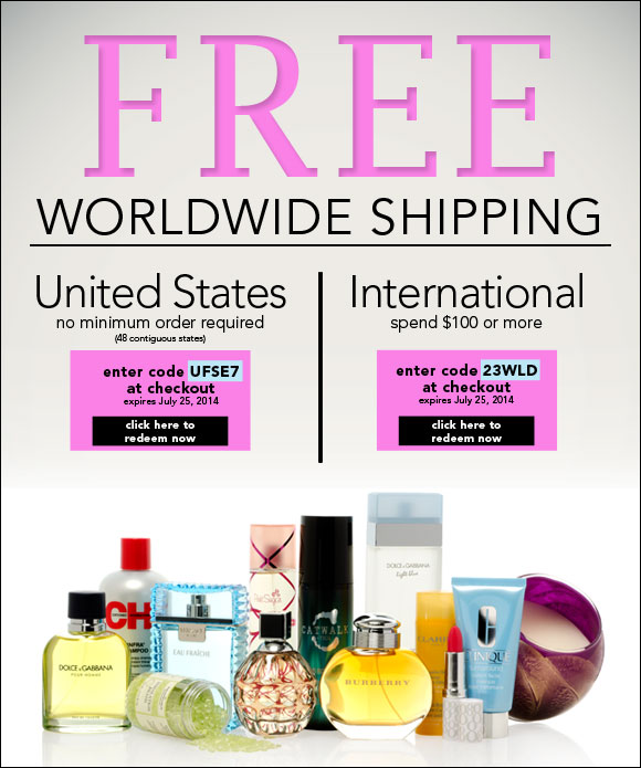Fragrancenet coupon free international shipping