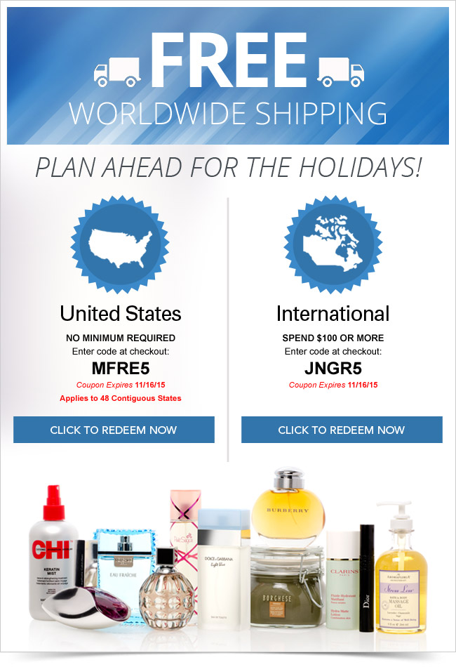 Fragrancenet coupon free international shipping