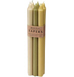 TAPERS MEADOW by TAPERS MEADOW - SIX TAPERS, EACH 12 INCHES LONG. COLORS ARE SAND, MOSS GREEN, & WHEAT. TAPERS ARE FRAGRANCE FREE, SMOKELESS & DRIPLESS AND BURN APPROX. 12 HRS