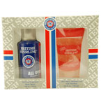 BRITISH STERLING by Dana - ALL OVER FRAGRANCE BODY SPRAY 4 OZ & AFTERSHAVE MOISTURE GEL 4 OZ