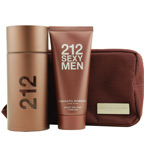 212 SEXY by Carolina Herrera - EDT SPRAY 3.4 OZ & AFTERSHAVE BALM 3.4 OZ & BAG