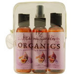 Healing Garden Organics By Coty Fig & Lavander 3 Piece With Body Lotion & Body Mist & Body Wash All Are 60ml