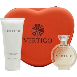 VERTIGO by Vertigo Parfums SET-EAU DE PARFUM SPRAY 1.7 OZ & BODY LOTION 6 OZ & TOILETRY BAG for WOMEN