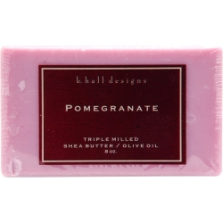K HALL by K Hall POMEGRANATE TRIPLE MILLED SHEA BUTTER SOAP 8 OZ for UNISEX