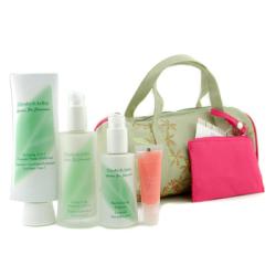 ELIZABETH ARDEN by Elizabeth Arden Green Tea Skincare Set: 3-in-1 Cleanser 125ml + Moisture Lotion 50ml + Revitalizing Essence 30ml + Lip Gloss 8ml + Bag --4pcs+1bag for WOMEN