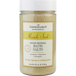 MUSCLE SOAK by Aromafloria OCEAN MINERAL BATH SALTS 42 OZ EUCALYPTUS, PEPPERMINT, AND LEMONGRASS for UNISEX