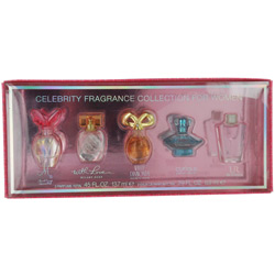 WOMENS VARIETY WOMENS VARIETY by Parfums International SET-5 PIECE MINI VARIETY WITH CURIOUS BRITNEY SPEARS .16 OZ & M BY MARIAH CAREY LUSCIOUS PINK .16 OZ & UR BY USHER .16 OZ & WHITE DIAMONDS .12 OZ & WITH LOVE HILARY DUFF .13 OZ AND ALL ARE PARFUM MINIS for WOMEN