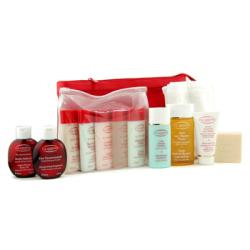 Clarins by Clarins Eau Dynamisante Travel Set: Shower Concentrate+Soap+Shower Gel+Shampoo+Conditioner+Body Lotion+Body Exfoliator+Body Oil+Body Fragrance+Hand Cream+Legs Emulsion+Towel --12pcs+2bags for WOMEN
