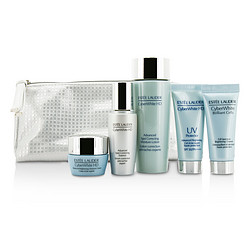 ESTEE LAUDER by Estee Lauder CyberWhite Brilliant Cells Travel Set: Cleanser + UV Protector + Essence + Moisture Lotion + Moisture Creme --5pcs for WOMEN