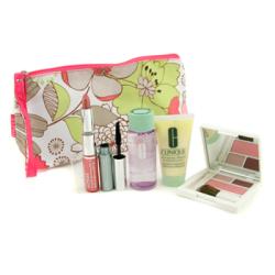 CLINIQUE by Clinique Travel Set: Makeup Remover + D.D.M.L. + Colour Palette + Mascara + Lip Colour + Bag --5pcs+1bag for WOMEN