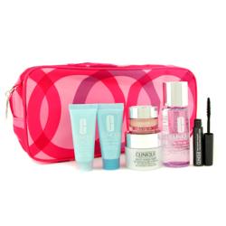 CLINIQUE by Clinique Travel Set: MU Remover + Turnaround Concentrate + Masque + YS Night + All About Eyes + Mascara + Bag -6pcs+1bag for WOMEN