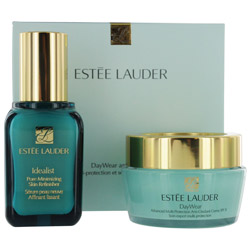 ESTEE LAUDER by Estee Lauder Travel Set: DayWear Cream SPF15 (Normal to Combination Skin) 50ml/1.7oz + Idealist Skin Refinisher (All Skin Types) 50ml/1.7oz-2pcs for WOMEN
