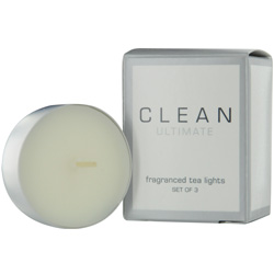 CLEAN ULTIMATE by Dlish FRAGRANCED TEA LIGHTS SET OF 3 for WOMEN