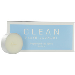 CLEAN FRESH LAUNDRY by Dlish FRAGRANCED TEA LIGHTS SET OF 9 for WOMEN