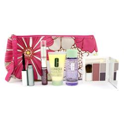 CLINIQUE by Clinique Travel Set: Makeup Remover + D.D.M.L. + Colour Palette + Mascara + Lip Colour #76 & #18+ Bag --5pcs+1bag for WOMEN