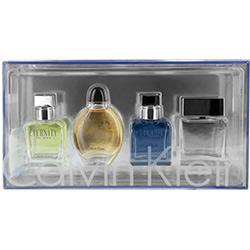 CALVIN KLEIN VARIETY by Calvin Klein SET-4 PIECE MENS MINI VARIETY WITH ETERNITY & EUPHORIA & ETERNITY AQUA & OBSESSION AND ALL ARE EDT .5 OZ for MEN