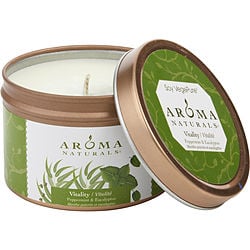 VITALITY AROMATHERAPY by Vitality Aromatherapy ONE 2.5x1.75 inch TIN SOY AROMATHERAPY CANDLE. USES THE ESSENTIAL OILS OF PEPPERMINT & EUCALYPTUS TO CREATE A FRAGRANCE THAT IS STIMULATING AND REVITALIZING. BURNS APPROX. 15 HRS. for UNISEX