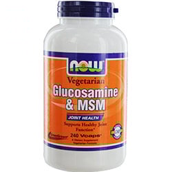 NOW Foods by Now Vegetarian Glucosamine & MSM Joint Health 240 Vcaps for UNISEX