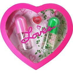 LOVES FRAGRANCE VARIETY by Dana SET-2 PIECE VARIETY WITH LOVES BABY SOFT 1.5 OZ BODY MIST & LOVES RAINFOREST BODY MIST 1.5 OZ AND LIP GLOSS .09 OZ for WOMEN