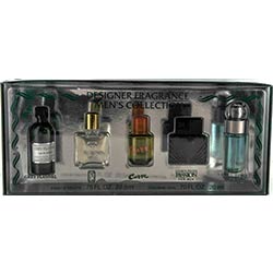 MENS DESIGNER VARIETY by MENS DESIGNER VARIETY SET-5 PIECE MINI VARIETY WITH PAUL SEBASTIAN & PERRY ELLIS 360 & GREY FLANNEL & PASSION & CURVE AND ALL ARE MINIS for MEN
