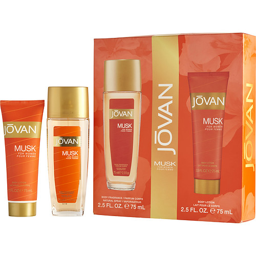 Jovan Musk Body Natural Fragrance Spray 2.5 oz & Body Lotion 2.5 oz