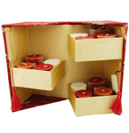 CANDLE JEWEL BOX SCARLETT