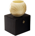 IVORY CANDLE GLOBE ONE 4 inch POLISHED GLOBE COMES IN A SATIN COVERED GIFT BOX. BURNS APPROX. 50 HRS,IVORY CANDLE GLOBE,Candle