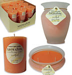 RESTFUL AROMATHERAPY by RESTFUL AROMATHERAPY CANDLE ONE 4x5.5 inch LARGE FROSTED GLASS VASE, AROMATHERAPY CANDLE.  RESTFUL USES SWEET ORANGE & CLARY SAGE TO CREATE A SCENT THAT IS RELAXING & SOOTHING. BURNS APPROX. 80 HRS.,RESTFUL AROMATHERAPY,Candle