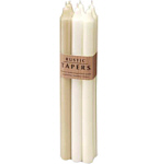 TAPERS LINEN CLOSET SIX TAPERS, EACH 12 INCHES LONG. COLORS ARE SAND, PURE WHITE & IVORY. TAPERS ARE FRAGRANCE FREE, SMOKELESS & DRIPLESS AND BURN APPROX. 12 HRS,TAPERS LINEN CLOSET,Candle