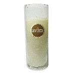 WHISPER SCENTED ONE 3x9 inch GLASS PILLAR SCENTED CANDLE.  COMBINES FREESIA, LILIES & GREEN TOP NOTES.  BURNS APPROX. 120 HRS.,WHISPER SCENTED,Candle