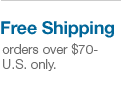 free shipping on U.S. order of $70