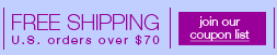 free shipping for U.S. orders over $70