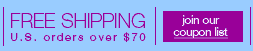 Free Shipping for all U.S. orders over $70