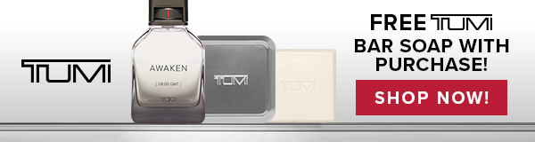 Free Tumi Bar soap with purchase!, shop now!