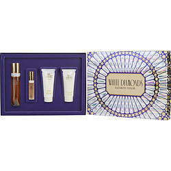 White Diamonds by Elizabeth Taylor EDT SPRAY 3.3 OZ & BODY CREAM 3.3 OZ & BODY WASH 3.3 OZ EAU DE PARFUM SPRAY 0.5 OZ for WOMEN