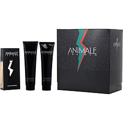 Animale by Animale Parfums EDT SPRAY 3.3 OZ & AFTERSHAVE BALM 3.4 OZ & BODY WASH 3.4 OZ for MEN