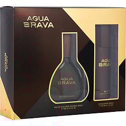 Agua Brava by Antonio Puig EAU DE COLOGNE SPRAY 3.4 OZ & DEODORANT SPRAY 5 OZ for MEN