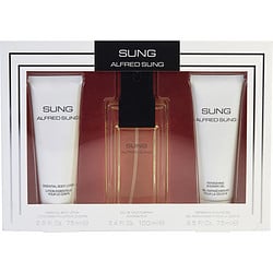 Sung by Alfred Sung EDT SPRAY 3.4 OZ & BODY LOTION 2.5 OZ & SHOWER GEL 2.5 OZ for WOMEN