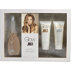 Glow by Jennifer Lopez EDT SPRAY 3.4 OZ & BODY LOTION 2.5 OZ & SHOWER GEL 2.5 OZ for WOMEN