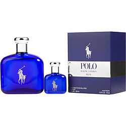 Polo Blue by Ralph Lauren EDT SPRAY 4.2 OZ & EDT 0.5 OZ MINI for MEN