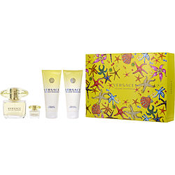 Versace Yellow Diamond by Gianni Versace EDT SPRAY 3 OZ & BODY LOTION 3.4 OZ & SHOWER GEL 3.4 OZ & EDT 0.17 OZ MINI for WOMEN