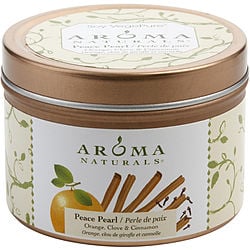 PEACE PEARL AROMATHERAPY by Peace Pearl Aromatherapy ONE 2.5x1.75 inch TIN SOY AROMATHERAPY CANDLE. COMBINES THE ESSENTIAL OILS OF ORANGE, CLOVE & CINNAMON TO CREATE A WARM AND COMFORTABLE ATMOSPHERE. BURNS APPROX. 15 HRS. for UNISEX