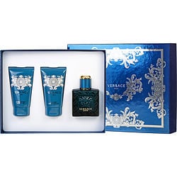 Versace Eros by Gianni Versace EDT SPRAY 1.7 OZ & AFTERSHAVE BALM 1.7 OZ & SHOWER GEL 1.7 OZ for MEN