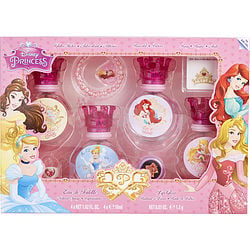 Disney Princess by Disney EDT SPRAY 4 X 1 OZ & LIP GLOSS & GLITTER STICKERS & BRACELET & RING for WOMEN