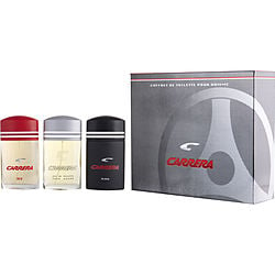 Carrera Variety by Muelhens 3 PIECE MENS VARIETY WITH CARRERA BLACK & CARREREA RED & CARRERA AND ALL ARE EDT SPRAYS 3.4 OZ for MEN