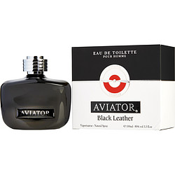 AVIATOR BLACK LEATHER by Paris Bleu for MEN