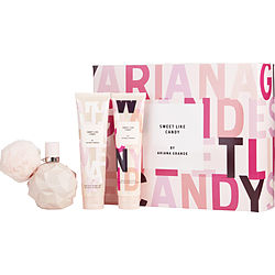 Sweet Like Candy By Ariana Grande by Ariana Grande EAU DE PARFUM SPRAY 3.4 OZ & BODY SOUFFLE 3.4 OZ & BATH AND SHOWER GEL 3.4 OZ for WOMEN
